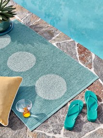 Turkusowy dywan odpowiedni na zewnątrz 70x120 cm Vera Pop Jade – Pappelina