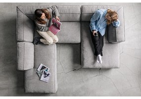 Jasnoszary końcowy otwarty moduł sofy Bonami Selection Fairfield, lewostronny