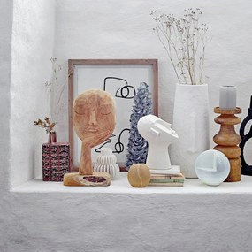 Biały wazon z kamionki Bloomingville Blossom