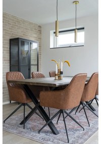 Stół z blatem z litego dębu House Nordic Toulon Smoked, 140x95 cm