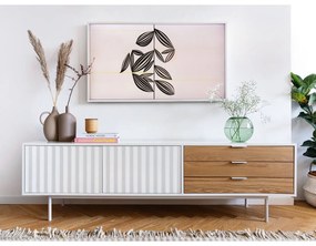 Biało-naturalna szafka pod TV w dekorze dębu 180x52 cm Sierra – Teulat