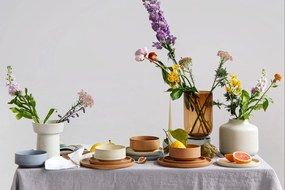 Biały kamionkowy wazon Kähler Design Ombria, wys. 20 cm