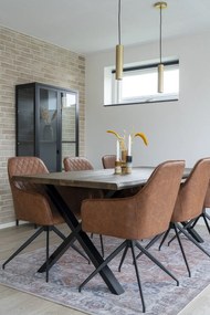 Czarna metalowa witryna 80x175 cm Brisbane – House Nordic