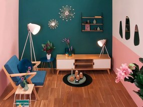 Zegar w kolorze złota Karlsson Sunburst, ø 50 cm