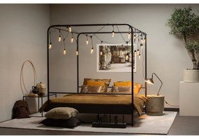 Czarne metalowe łóżko dwuosobowe vtwonen Bunk, 160x200 cm