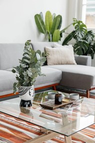 Czarno-biały porcelanowy wazon Mauro Ferretti Pot Face