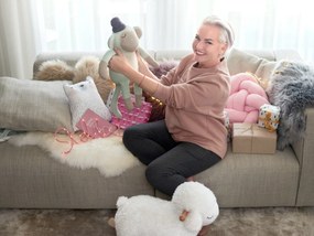 Owieczka na biegunach z bukowego drewna Bloomingville Mini Rocking Toy