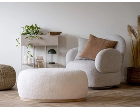 Jasnoszary fotel z materiału bouclé Messina – House Nordic