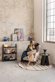 Niebieska metalowa lampa stołowa Keen – Hübsch