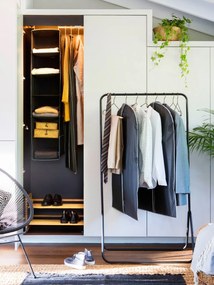 Czarny wiszący pokrowiec na ubrania Compactor Suit Bag