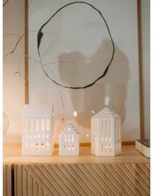 Biały ceramiczny lampion Kähler Design Long Church, wys. 10 cm