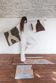 Biało-brązowy bawełniany dywan odpowiedni do prania 50x80 cm Figura – Mette Ditmer Denmark