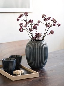 Antracytowy kamionkowy wazon Kähler Design Hammershoi, wys. 20 cm