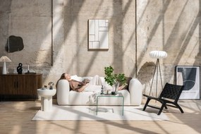 Szara lampa stołowa LED ze szklanym kloszem (wysokość 18 cm) Dooley – Reality