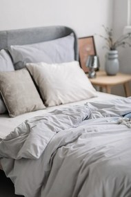 Szare bawełniane prześcieradło elastyczne Good Morning, 180x200 cm