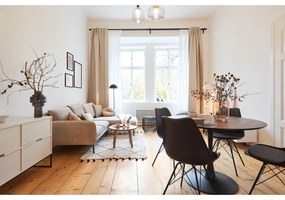 Zestaw 2 czarnych krzeseł z konstrukcją z metalu Bonami Essentials Eco