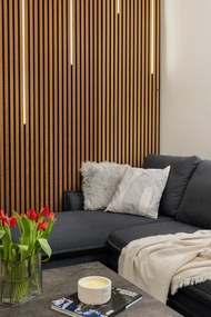 Antracytowy narożnik rozkładany Miuform Charming Charlie, lewostronny