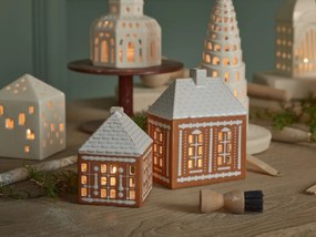 Biały ceramiczny świecznik świąteczny Kähler Design Lighthouse, ø 9 cm