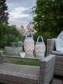 Biały lampion Star Trading Flame Lantern, wys. 23 cm