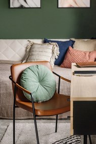 Niebieska bawełniana poduszka dekoracyjna Tiseco Home Studio Waffle, 45x45 cm