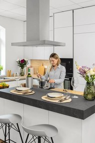 Szary szklany wazon Hübsch Lara, wys. 28 cm