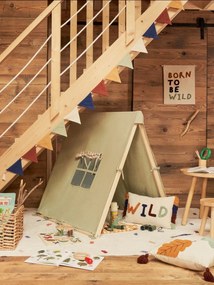 Stołek dziecięcy z drewna kauczukowego Kave Home Dilcia, ø 24 cm