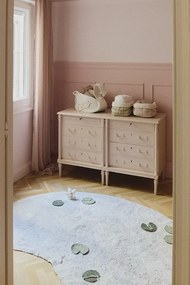 Jasnoróżowy tekstylny dziecięcy kosz na zabawki 30x20x20 cm Swan Rose – Lorena Canals