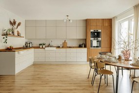 Rozkładany stół z blatem w dekorze jesionu 90x140 cm Norfort – Kave Home