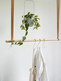 Zestaw 2 jasnoszarych wiszących żelaznych doniczek Hübsch Juro