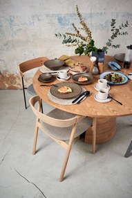 Naturalny okrągły stół w dekorze dębu ø 137 cm Cep – Teulat