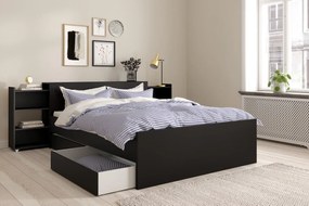 Czarne szuflady pod łóżko zestaw 2 szt. 90x190/140x190 cm Naia – Tvilum