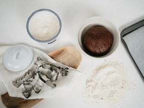 Biała lniana ściereczka Linen Tales, 65x45 cm