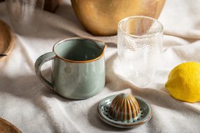 Zielony kamionkowy dzbanek z wyciskarką Bloomingville Pixie