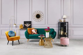 Musztardowy fotel WOOOD Sara