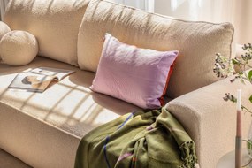 Beżowa rozkładana sofa z materiału bouclé 247 cm Quinoa – Bonami Selection