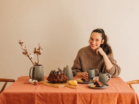 Szary kamionkowy kubek Bloomingville Kendra, 500 ml