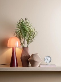 Czerwona lampa stołowa ze szklanym kloszem (wysokość 45 cm) Bombin – Leitmotiv