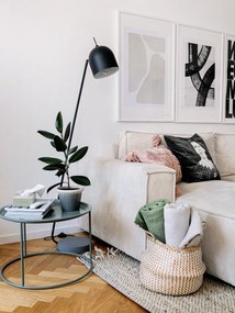 Jasny koszyk z trawy morskiej Compactor Zic Zac, ⌀ 35 cm