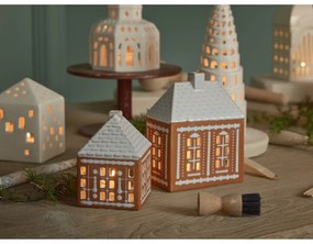 Biały ceramiczny świąteczny świecznik Kähler Design Lighthouse, ø 12 cm