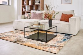 Białobeżowy sztruksowy rozkładany narożnik (strona zmienna) Nihad – Bobochic Paris