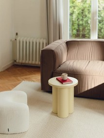 Beżowy puf z materiału bouclé Umbo – noo.ma