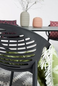 Czarne krzesło ogrodowe Bonami Essentials Joanna