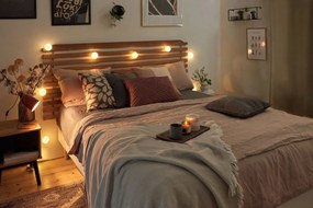 Jasnoszary pled z domieszką bawełny Euromant Skyline, 140x180 cm