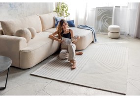 Biały puf z materiału bouclé Milford – House Nordic