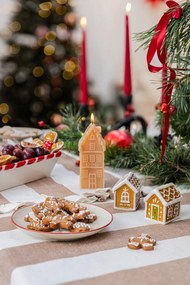 Kremowe kamionkowe talerze deserowe ze świątecznym motywem zestaw 2 szt. ø 16 cm Jolly – Bloomingville