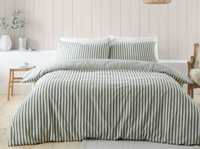 Zielona flanelowa pościel jednoosobowa 135x200 cm – Catherine Lansfield