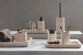Beżowy kamienny dozownik do mydła 250 ml Travertine – Mette Ditmer Denmark