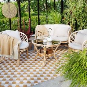 Koc z mieszanki wełny w kolorze ochry 140x200 cm Ylva Ochre – Pappelina