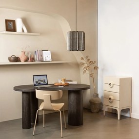 Krzesło sztaplowane w dekorze jesionu w naturalnym kolorze Form – WOOOD