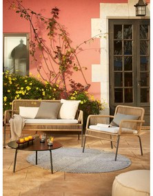 Czarny stolik Kave Home Ulrich, ⌀ 70 cm